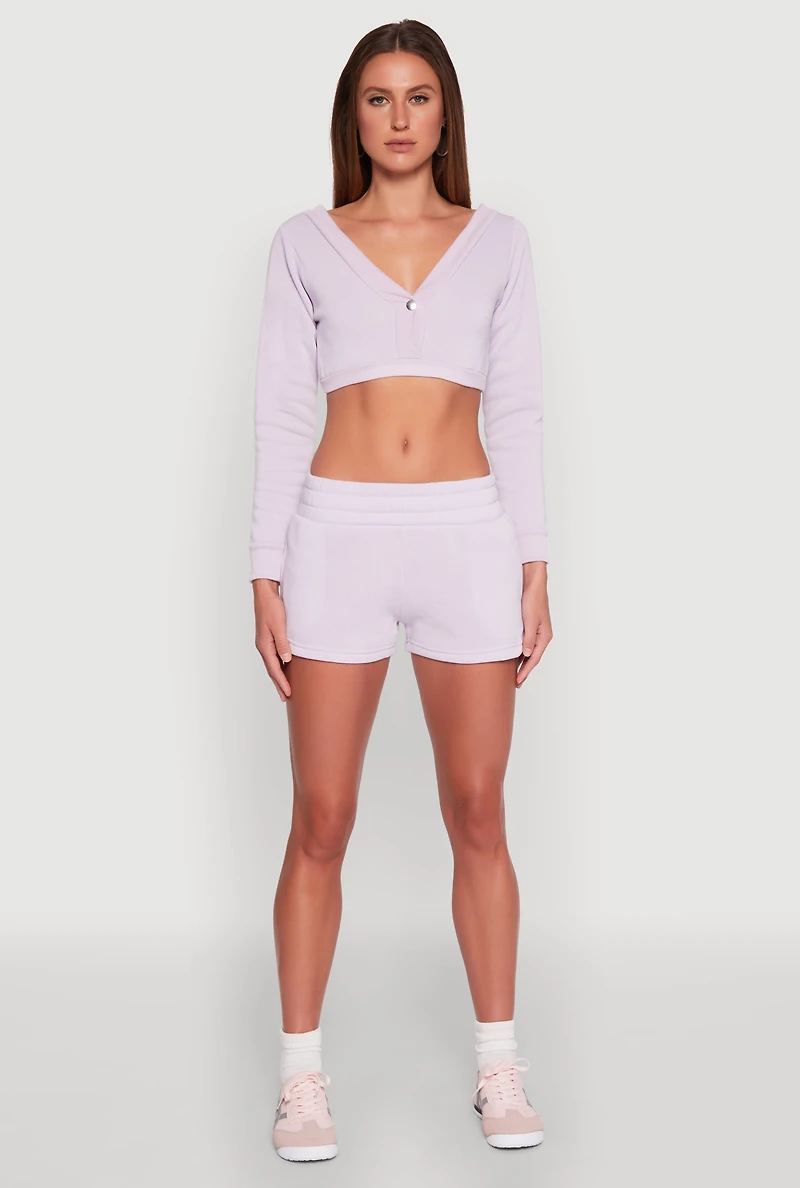 Fleece Elastic Waist Sweatshorts