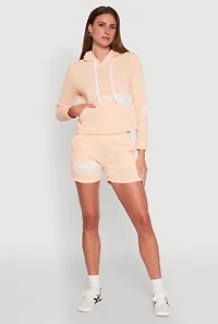 Womens Flawless Graphic Pullover Hoodie, Orange, Size L