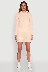 Womens Flawless Graphic Pullover Hoodie, Orange, Size L