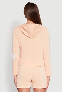 Womens Flawless Graphic Pullover Hoodie, Orange, Size L