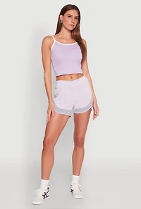 Womens Side Marled Detail Cropped Cami, S