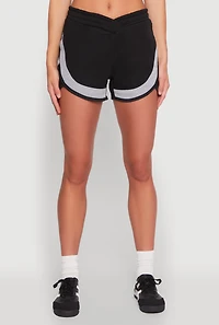Womens Marled Detail Dolphin Shorts,