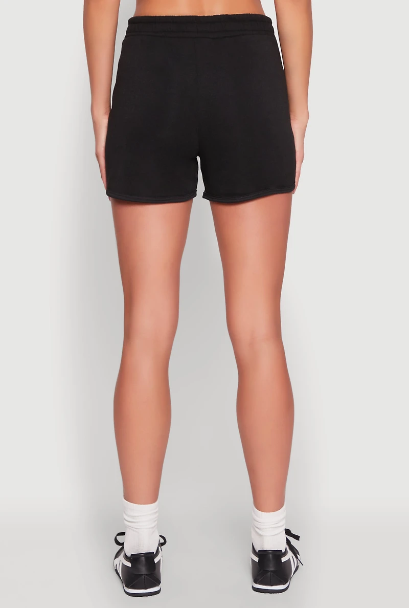 Womens Marled Detail Dolphin Shorts,