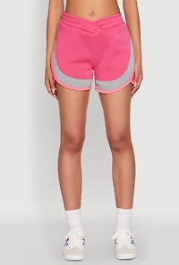 Womens Marled Detail Dolphin Shorts,
