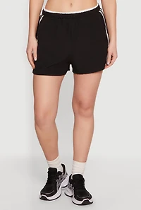Double Waistband Side Stripe Shorts