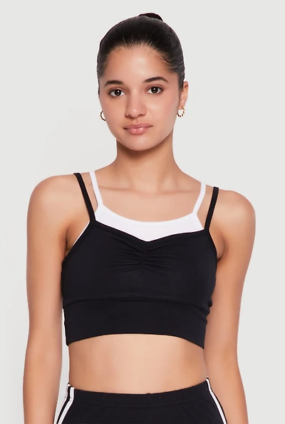 Contrast Layered Cropped Cami