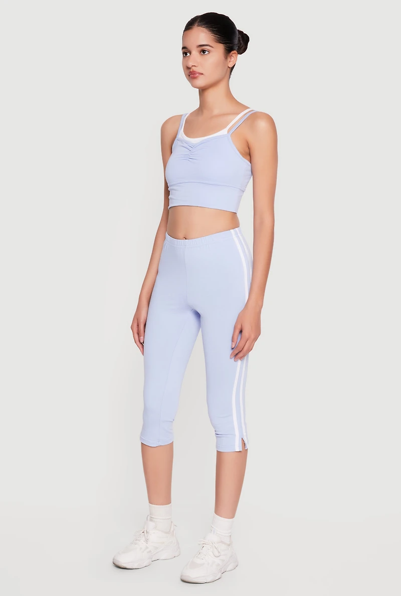 Contrast Layered Cropped Cami