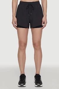 High Waisted Drawstring Running Shorts