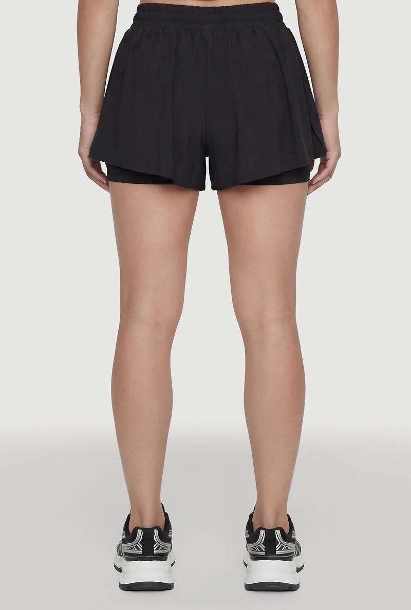 High Waisted Drawstring Running Shorts