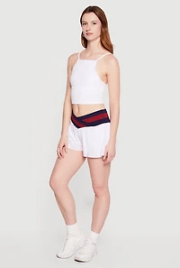 Square Neck Active Crop Tank Top