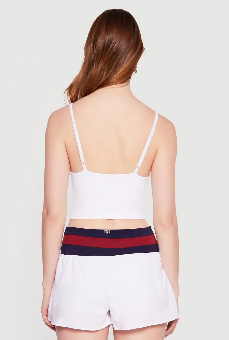 Square Neck Active Crop Tank Top