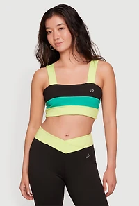 Cropped Color Blocked Active Top