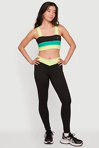 Cropped Color Blocked Active Top