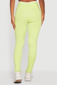 Contrast Trim Crossover Leggings