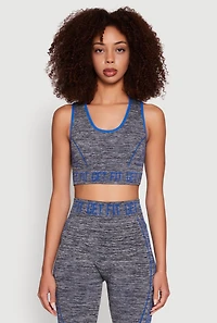 Seamless Get Fit Graphic Cropped Racerback Tank Top