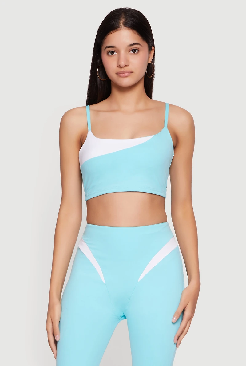 Color Blocked Crop Cami