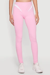 Contrast Trim High Waisted Leggings
