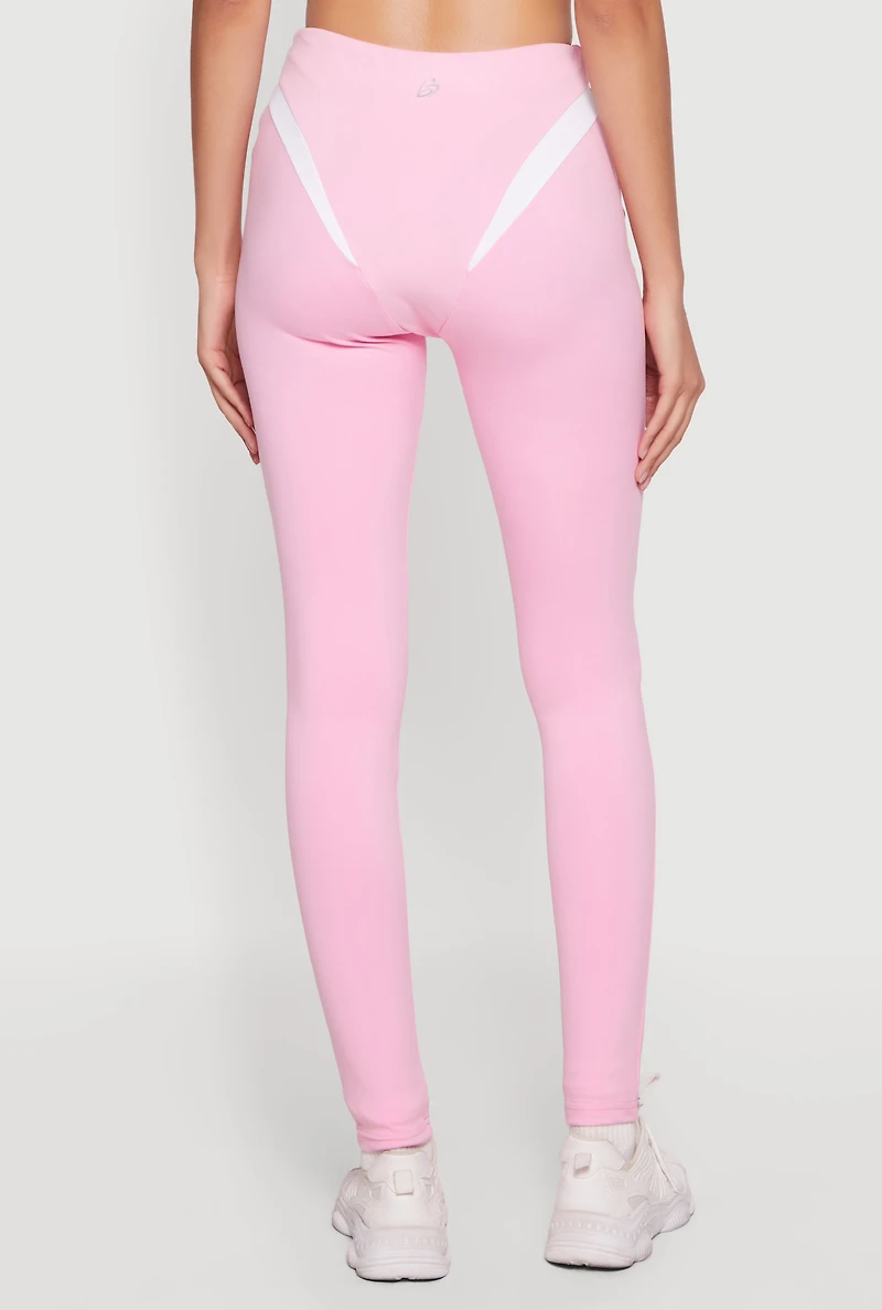 Contrast Trim High Waisted Leggings