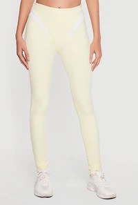 Contrast Trim High Waisted Leggings
