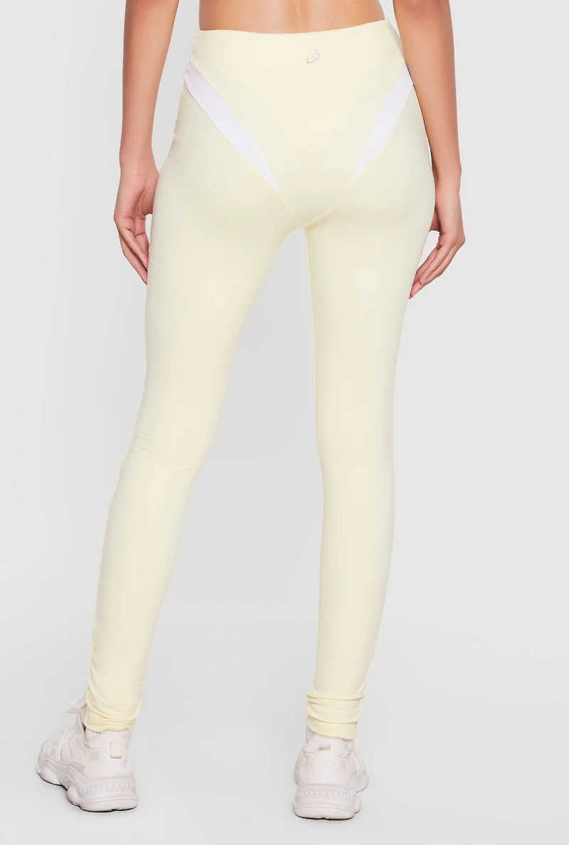 Contrast Trim High Waisted Leggings