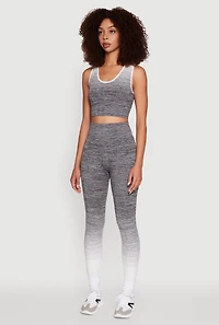 Womens Trendy Marled Ombre Cropped Tank Top, L-XL