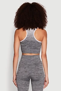 Womens Trendy Marled Ombre Cropped Tank Top, L-XL