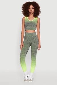 Womens Trendy Marled Ombre Cropped Tank Top, Multi,