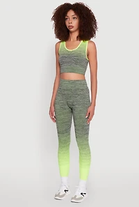 Womens Trendy Marled Ombre Cropped Tank Top, Multi,