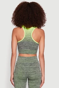 Womens Trendy Marled Ombre Cropped Tank Top, Multi,