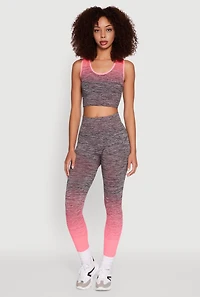 Womens Trendy Marled Ombre Cropped Tank Top, Multi,