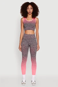 Womens Trendy Marled Ombre Cropped Tank Top, Multi,