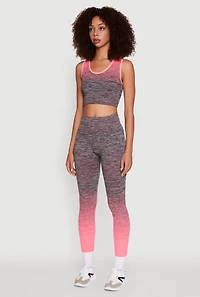 Womens Trendy Marled Ombre Cropped Tank Top, Multi,