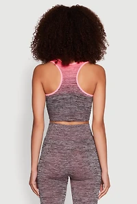 Womens Trendy Marled Ombre Cropped Tank Top, Multi,
