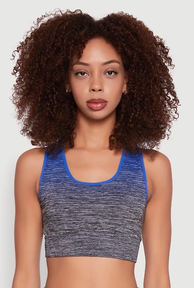 Womens Trendy Marled Ombre Cropped Tank Top, Multi, Size L-XL