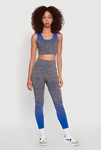 Womens Trendy Marled Ombre Cropped Tank Top, Multi, Size S-M