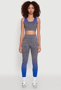Womens Trendy Marled Ombre Cropped Tank Top, Multi, Size S-M