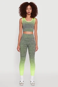 Womens Trendy Marled Ombre Stretch Leggings, Multi,