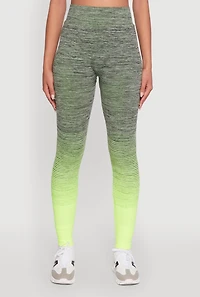 Womens Trendy Marled Ombre Stretch Leggings, Multi,