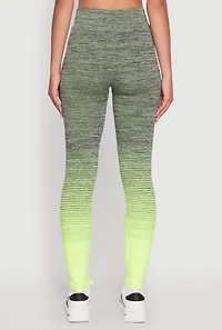 Womens Trendy Marled Ombre Stretch Leggings, Multi,