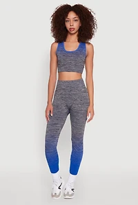 Womens Trendy Marled Ombre Stretch Leggings, Multi,