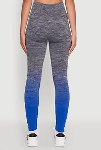 Womens Trendy Marled Ombre Stretch Leggings, Multi,