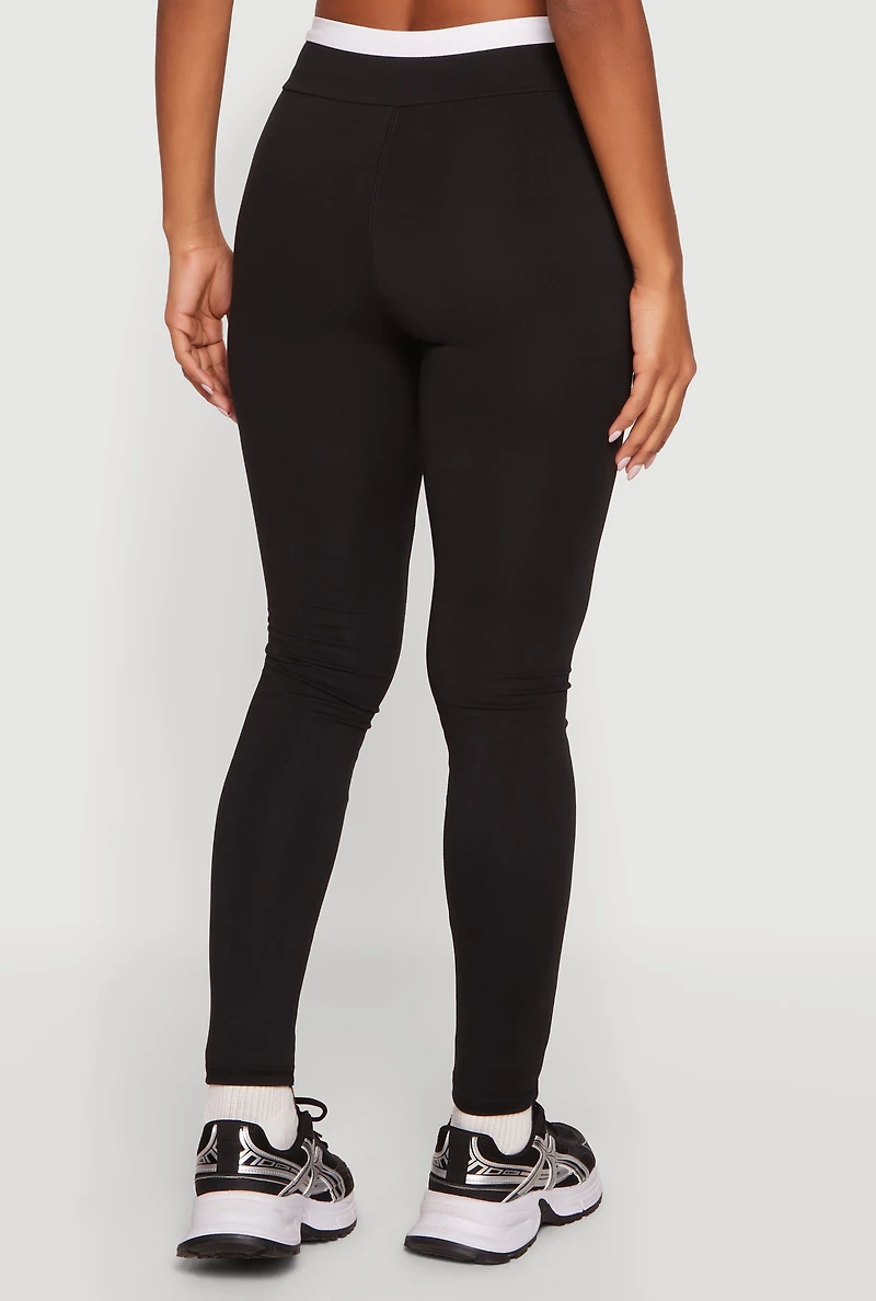 Contrast Waistband Leggings