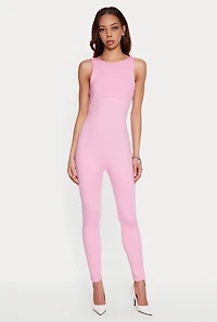 Sleeveless Open Back Catsuit