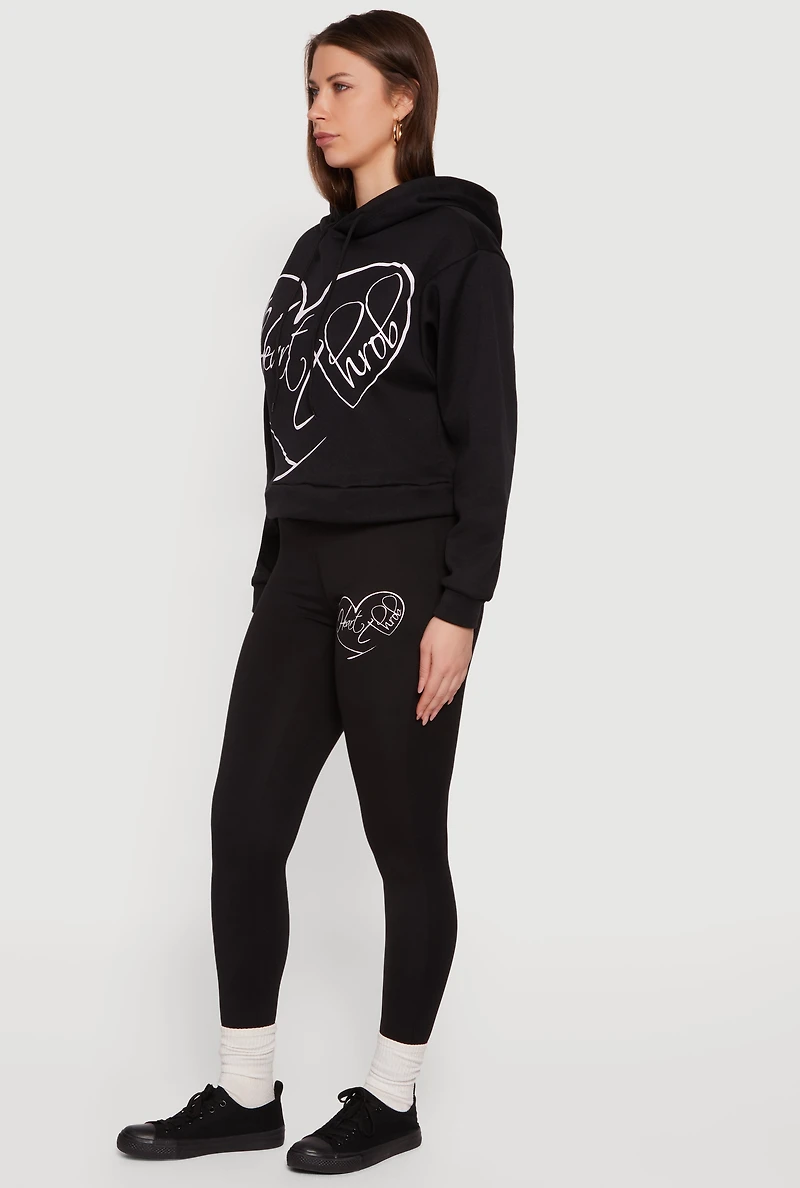 Heart Throb Graphic Pullover Hoodie