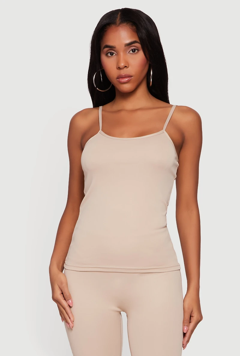 Scoop Neck Cami and Long Sleeve Shrug with Thumb Holes Set