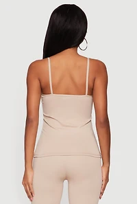 Scoop Neck Cami and Long Sleeve Shrug with Thumb Holes Set