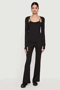 High Waisted Boot Cut Leggings