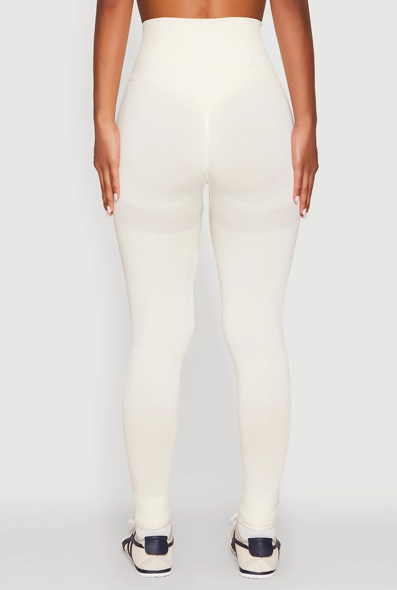 Seamless Mineral Wash Ruched High Waisted Leggings