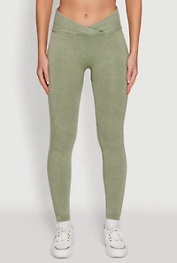 Womens Seamless Mineral Wash Ruched High Waisted Leggings,