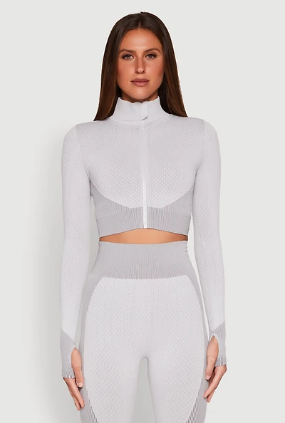 Striped Detail Two Tone Track Jacket